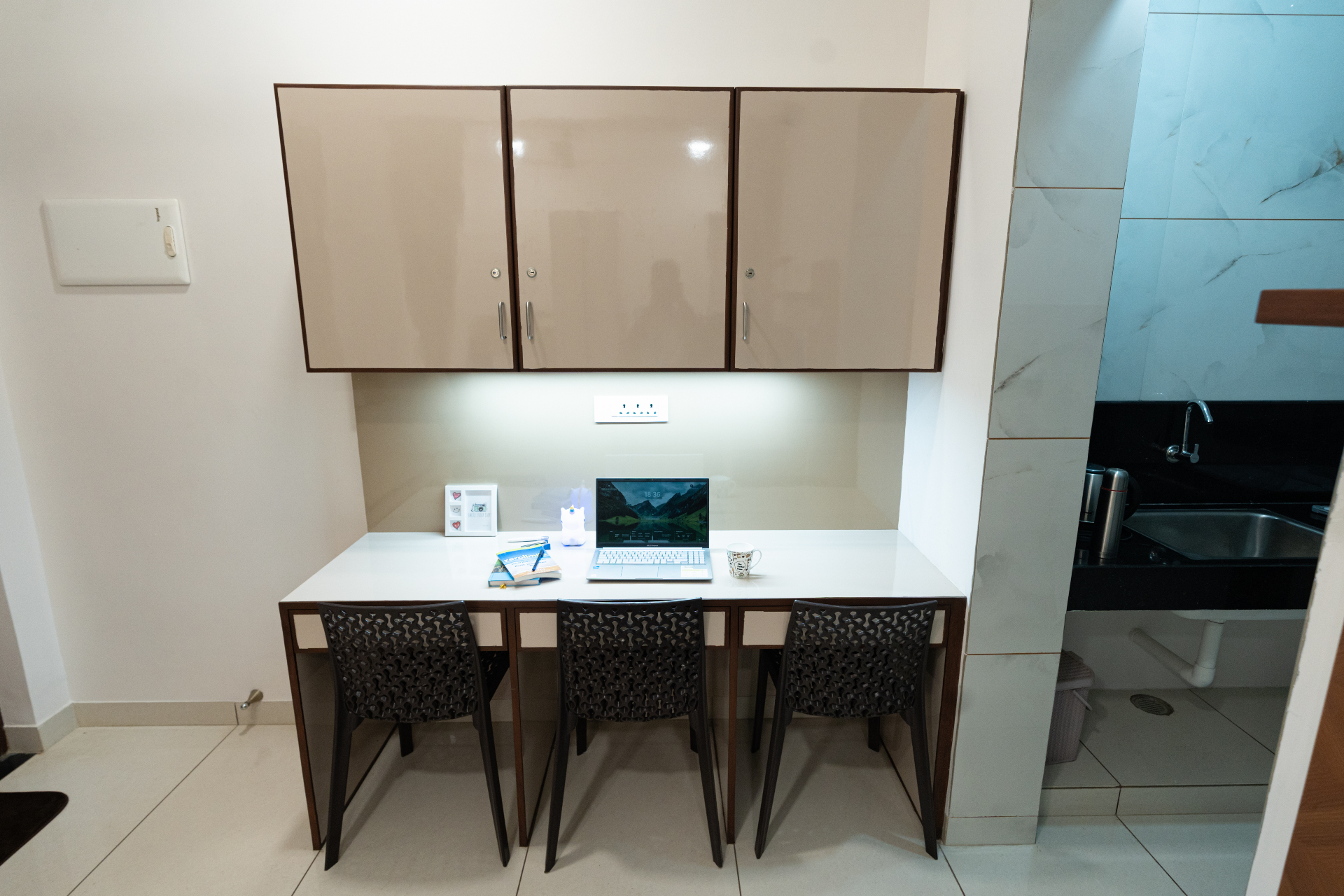 Study Desk with Storage - Ladies hostel in Saravanampatti Coimbatore